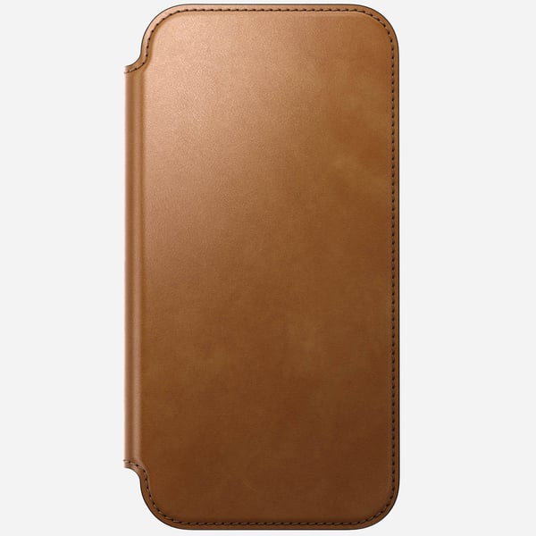 Nomad Modern iPhone 17 Pro Max -nahkainen läppäkotelo, English Tan