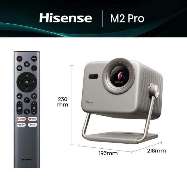 Hisense M2 PRO laserprojektor 1300 ANSI-lumen 4K Trichroma mini