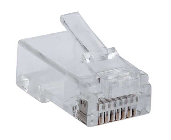 Intellinet 790369, RJ45, Läpinäkyvä, Polykarbonaatti, Cat5e, 22/24, Kulta