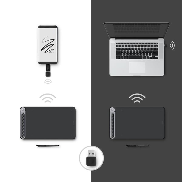 Huion Q620M piirtopöytä 5080 lpi 266,7 x 166,7 mm, musta