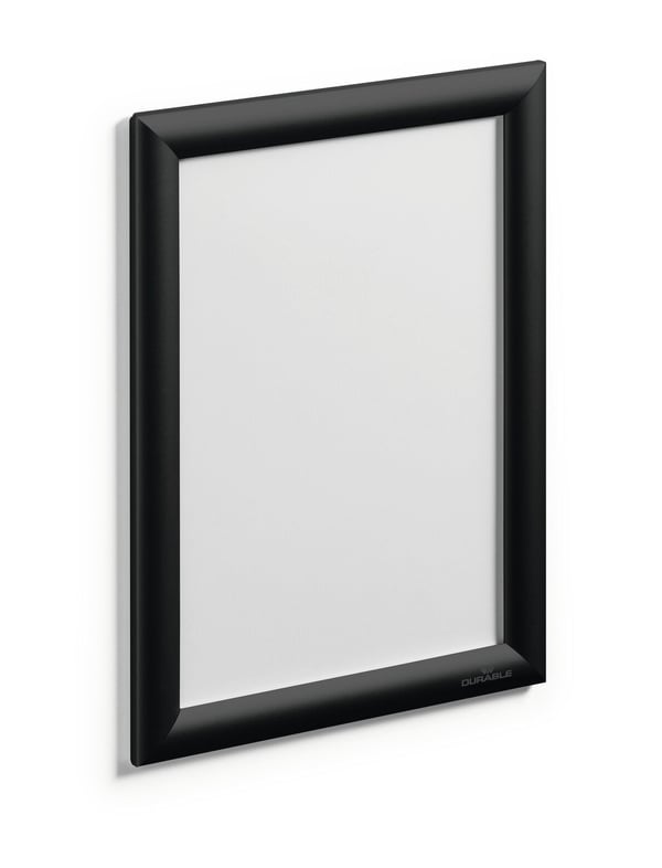 Durable 479601, Enkel bilderamme, Aluminium, Plast, Isopor, Svart, Vegg, 19,2 x 27,2 cm, Rektangulær