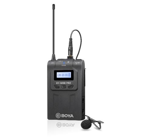 BOYA TX8 Pro, Lavalier-mikrofoni, Kondensaattorimikrofoni, 3,5 mm, Kiinteä, Bodypack-lähetin, Ultrataajuus (UHF)