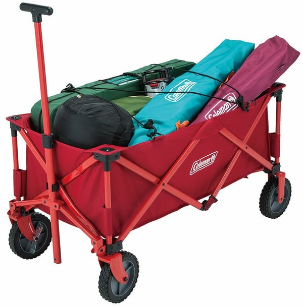 Coleman 2000035214 campingtralle 85 kg lastekapasitet, hjulbrems, rød
