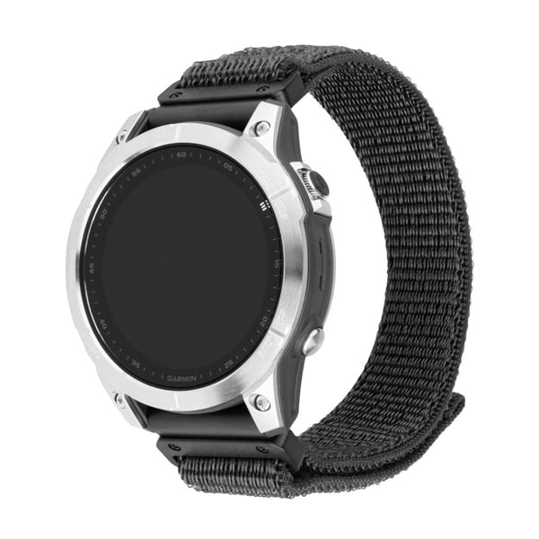FIXED - Sløyfe for smart armbåndsur - 26 mm, nylon - 160-210 mm - mørk grå - for Coros Vertix 2; Garmin Fenix 7X; Enduro 2; epix Pro; Instinct 2X; ...