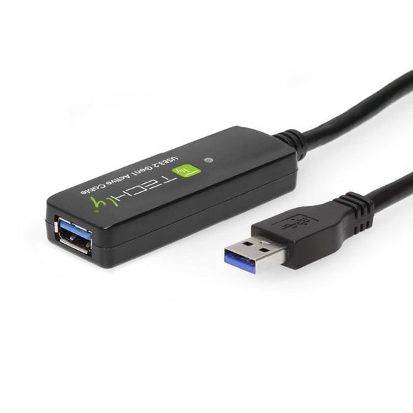 Techly ICUR30100G, 10 m, USB A, USB A, USB 3.2 Gen 1 (3.1 Gen 1), Svart