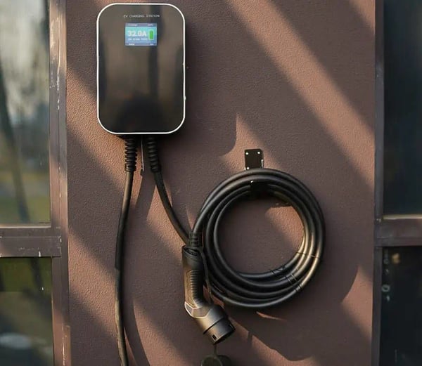 Extralink BS20-BC-22kW-APP Type 2 32A 22kW | Laturi sähköautolle | 3 vaihetta, LCD-näyttö, sovellus, 6,1m