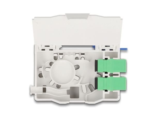 Delock fiberoptisk kopplingsbox för DIN-skena med skarvhållare och 4 x SC Simplex-koppling