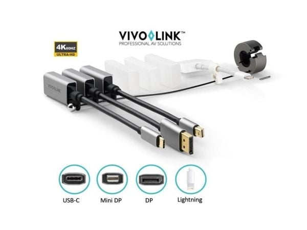 VivoLink Pro Adapter Ring - Video/lyd-adaptersett - aluminium - 4K-støtte