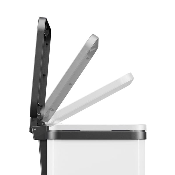 Hailo Öko duo plus M 0622-230 Avfallsbehållare 18 l Stålplatta (B x H x D) 320 x 430 x 330 mm Vit, svart Träfotsmekanism 1 st