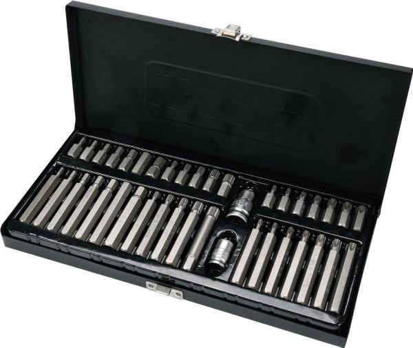 Yato YT-0400, 38 kpl, kuusikulmaiset (metriset), Torx, T55,T20,T25,T30,T40, 12,4,5,6,7,8,10 mm, 30 mm, 75 mm