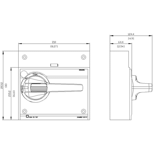 Siemens 3VA9687-0EK15 effektkontakttillbehör 1 st (B x H x T) 210 x 203,2 x 124,4 mm