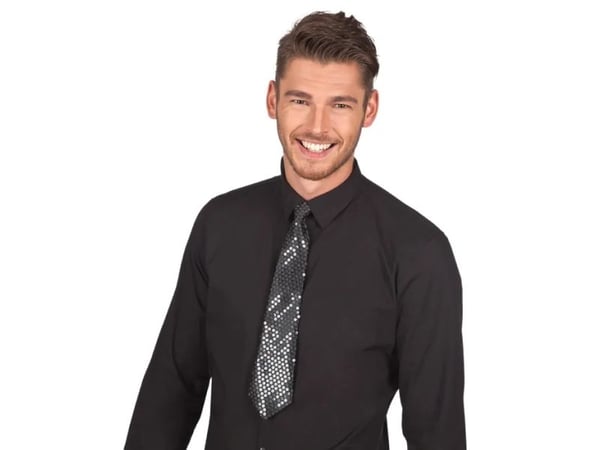 Boland 52953, Fancy dress tie, Adult, Any gender, Polyester, Polyvinyl chloride (PVC), Black, 33 g