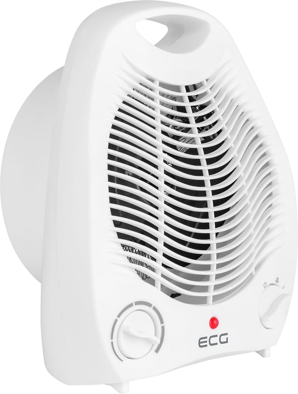 ECG TV 3030 Heat R, Sähkökäyttöinen lämpötuuletin, 1,2 m, Sisätila, Lattia, Valkoinen, Muovi