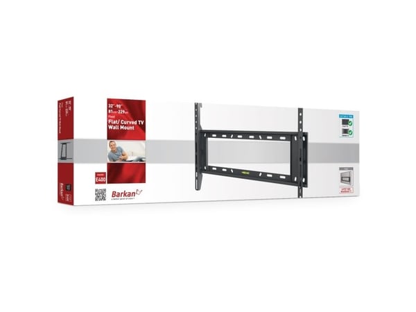 Barkan Mounting Systems E400+, 81,3 cm (32"), 2,29 m (90"), 60 kg, 75 x 75 mm, 600 x 400 mm, Musta