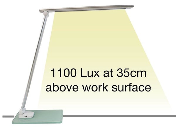 Unilux POPY, Hvit, Aluminium, Glass, Barnerom, Hjemme kontor, Stue, Kontor, LED, 3000 K, 7000 K