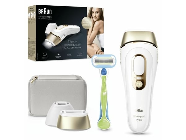 Braun PL5152, kulta, valkoinen, voimakas pulssivalo (IPL), vaihtovirta