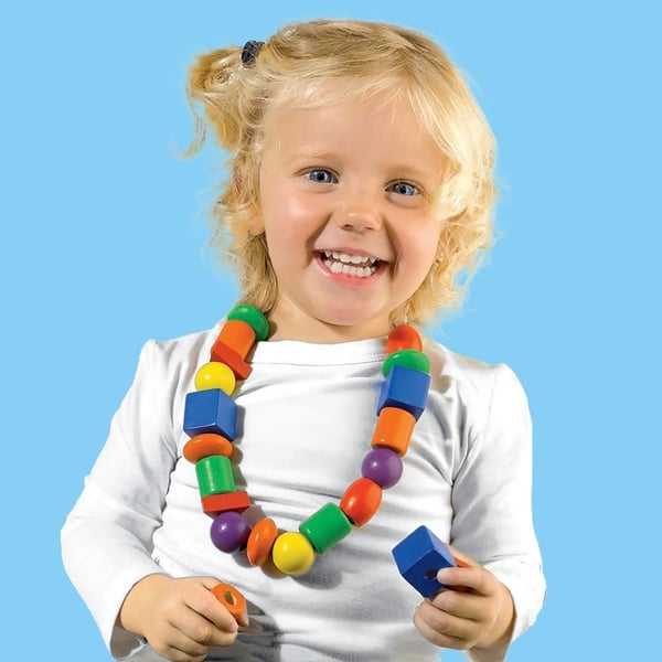 SES Creative Children''s I learn to Thread Beads, Perlesett for barn, 3 år, Flerfarget, 1 stykker