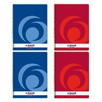 Herlitz 10834117, Rød, A4, 80 ark, 70 g/m², Rute papir