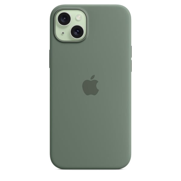 Apple - Skydd för mobiltelefon - MagSafe-kompatibilitet - silikon - cypress - för iPhone 15 Plus