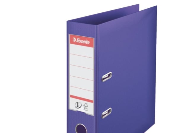 Brevordner Esselte No.1 Power lilla A4 bred