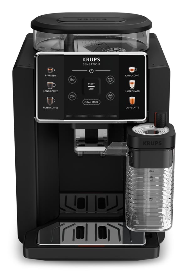 Krups EA9128D, Espressomaskin, Kaffebönor, Inbyggd kvarn, Svart