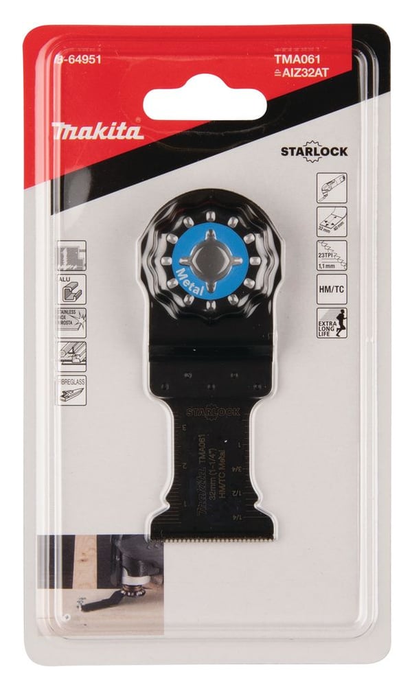 MAKITA MT METALLKJÆREBLAD TC/TCT HARDE NEGLER, RUSTFRITT STÅL