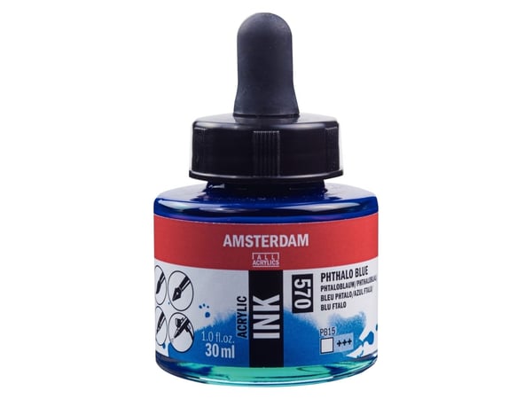 Amsterdam akrylmaling i flaske Phthalo Blue 570