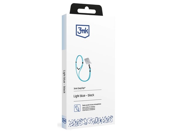 3MK EasyClip, Mobiltelefon, Nylon, Zink, Blå, Upphängbar förpackning
