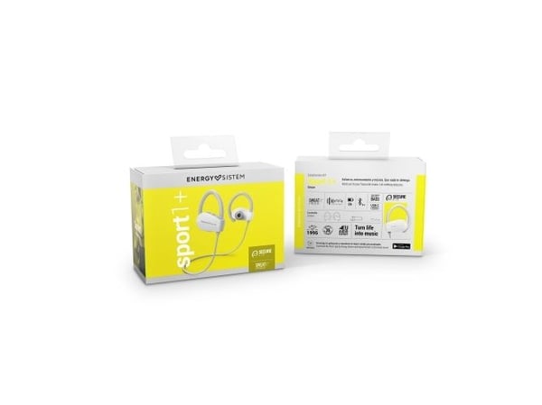 Energy Sistem Sport 1+ Snow, Trådlös, Idrott, 20 - 20000 hz, Headset, Vit