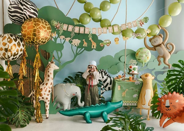 PartyDeco FB384, Ilmapallo, Kalvo, Beige, Eläin, Poika/tyttö, 675 mm