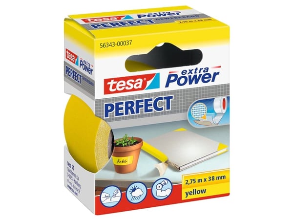 TESA Extra Power 38mmx2.75m, 2,75 m, Gult, 38 mm, 1 stykker