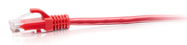 C2G 1ft (0.3m) Cat6a Snagless Unshielded (UTP) Slim Ethernet Network Patch Cable - Red - Koblingskabel - RJ-45 (hann) til RJ-45 (hann) - 30 cm - 4....