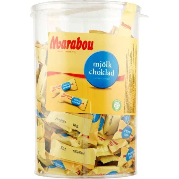 Chokolade Marabou Mini 10g - 2kg i plastcylinder