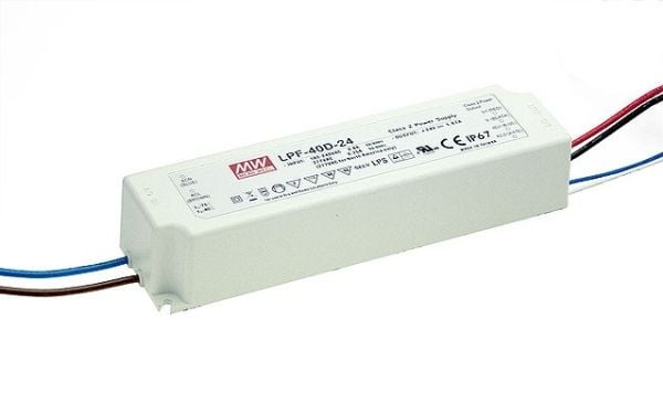 MEAN WELL LPF-40D-24, Universal, Universal, 47/63 Hz, 25,2 W, 12 V, AC-to-DC