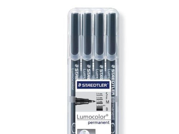 Markerpenna STAEDTLER® Lumocolor 31-9WP4GS svart - med 4 olika linjebredder