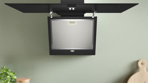 Bosch Serie | 2 DWK85DK60 - Panser - skorsteinvinklet - bredde: 79 cm - dybde: 32.5 cm - ekstraksjon og resirkulasjon (-) - svart