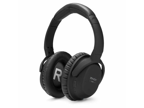 Lindy LH500XW trådløse hodetelefoner med ANC, Bluetooth, svart