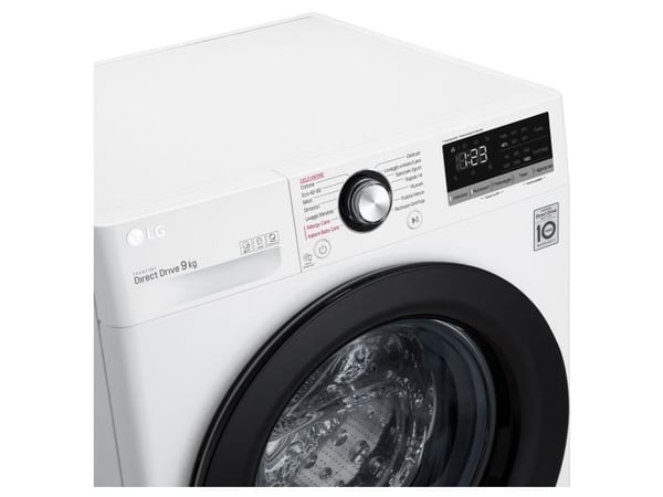 LG Serie V3 F4WV309S6E - Vaskemaskin - bredde: 60 cm - dybde: 62 cm - høyde: 85 cm - frontileggelse - 9 kg - 1400 rpm - hvit