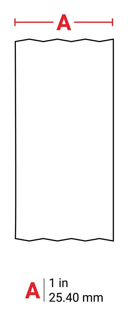 Brady ToughBond Series - Polyester - blank - permanent akrylhäftning - 101,6 mikron - svart på vitt - Rulle (2,54 cm x 7,62 m) 1 kassett(er) label ...