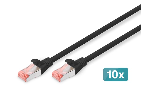 DIGITUS Professional - Koblingskabel - RJ-45 (hann) til RJ-45 (hann) - 50 cm - SFTP, PiMF - CAT 6e - IEEE 802.3 - halogenfri, formstøpt, uten hindr...