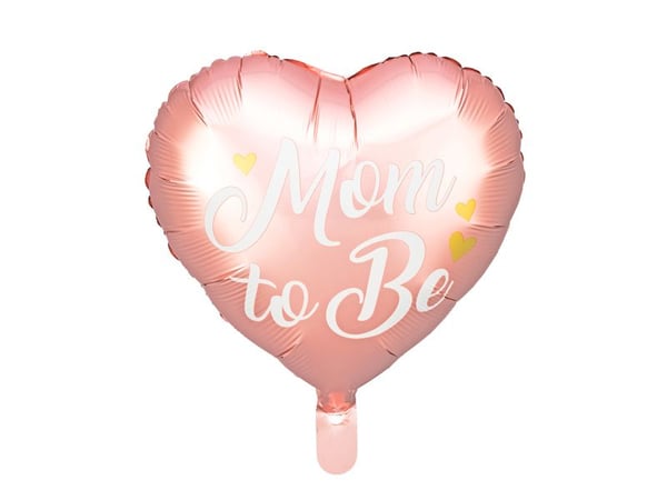 PartyDeco FB92-081-KARTON, Gull, Rosa, Hjerteformet, Folie, Temafest, Engelsk, 35 cm