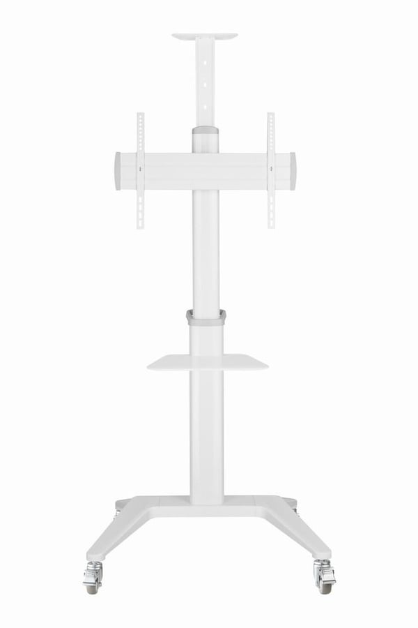 Gembird - Pyörillä varustettu vaunu - televisiolle - pyörillä - alumiinia - valkoinen - näytön koko: 37"-70"