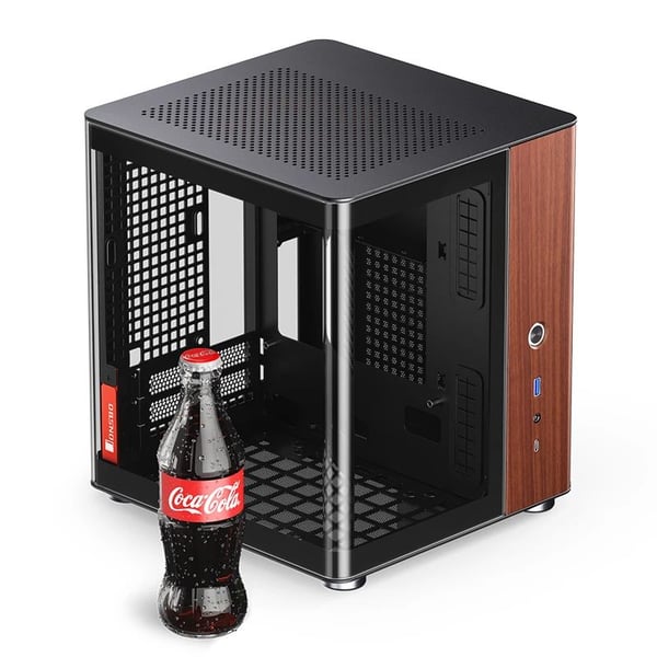 Jonsbo TK-0 BLACK, PC, Svart, Tre, ITX, Stål, Tre, 13,5 cm, 23 cm