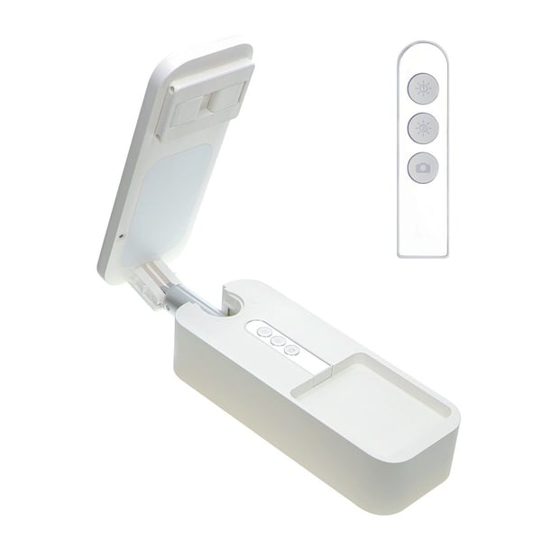 4smarts Selfie Stand LoomiPod Folg, Smarttelefon, Hvit, Alle merker, ABS, Aluminium, Polykarbonat (PC), 360°, 1000 mAh