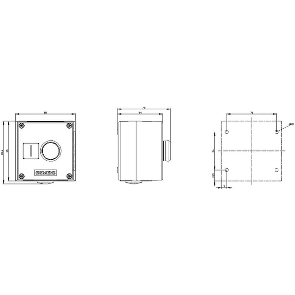 Siemens 3SU18510AD002AB1 3SU1851-0AD00-2AB1 Kaappi IP66, IP67, IP69/IP69K 1 kpl 1 kpl