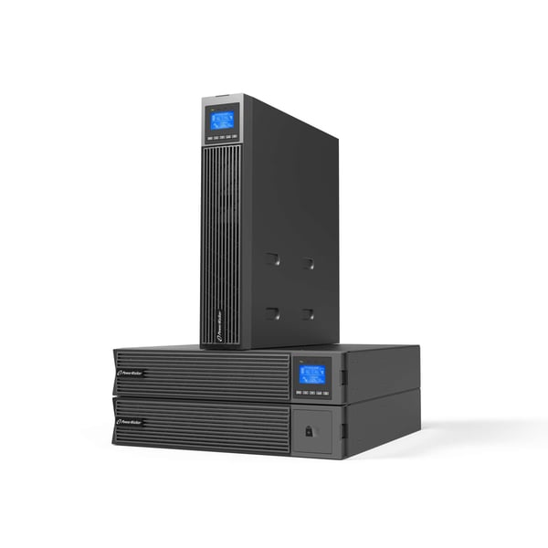 PowerWalker VFI 3000 ICR IoT UK, Taajuuden kaksoismuunnos (verkossa), 3 kVA, 3000 W, Sini, 110 V, 300 V