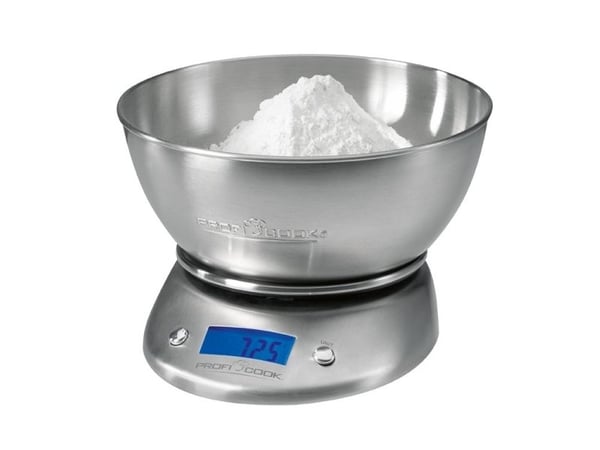 ProfiCook KW1040, Sähkökeittiövaaka, 5 kg, 1 g, Musta, Ruostumaton teräs, 2 L, LCD