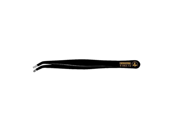 Bernstein 5-062-13, rustfritt stål, svart, flat, bøyd, 16 g, 115 mm