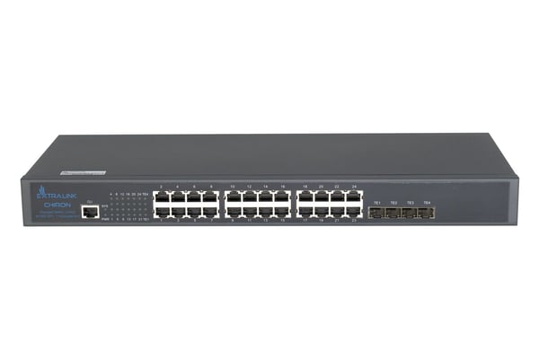 Extralink Chiron | Switch | 24x RJ45 1000Mb/s, 4x SFP+, L3, zarządzalny