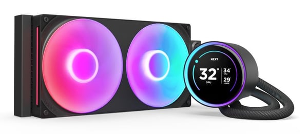 NZXT Kraken Elite 280 RGB V2 CPU-kylare RL-KR28E-B2 2x140 mm RGB-fläktar, svart